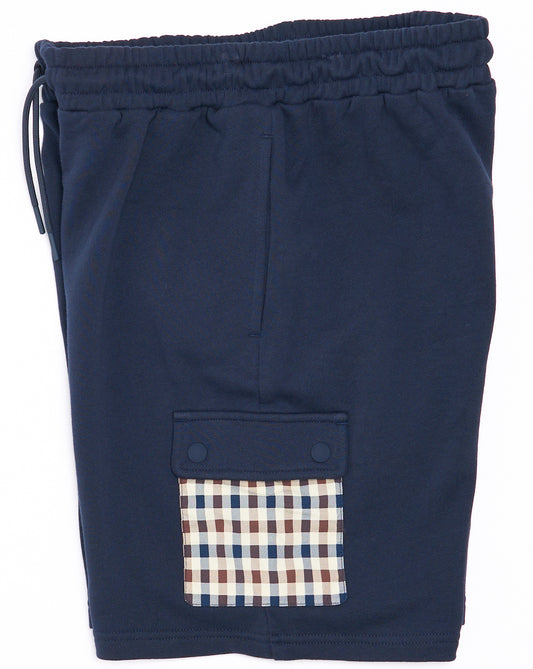 Aquascutum Aquascutum Lamina Check Pocket Shorts Navy