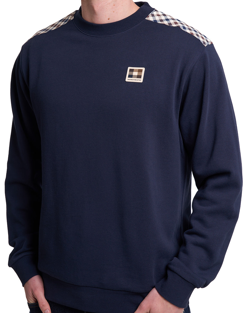 Aquascutum Lamina Crew Sweatshirt Navy