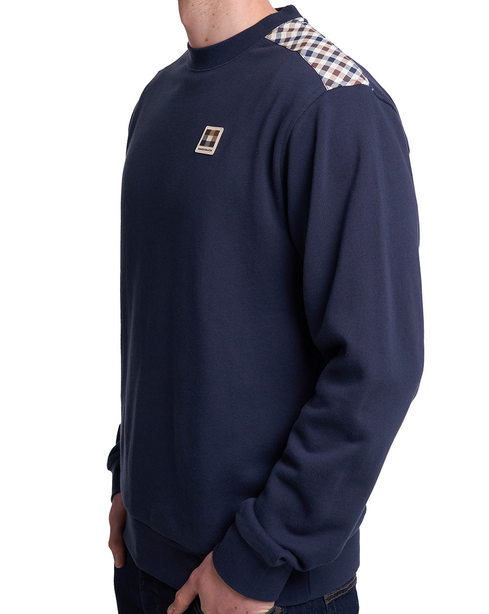 Aquascutum Lamina Crew Sweatshirt Navy