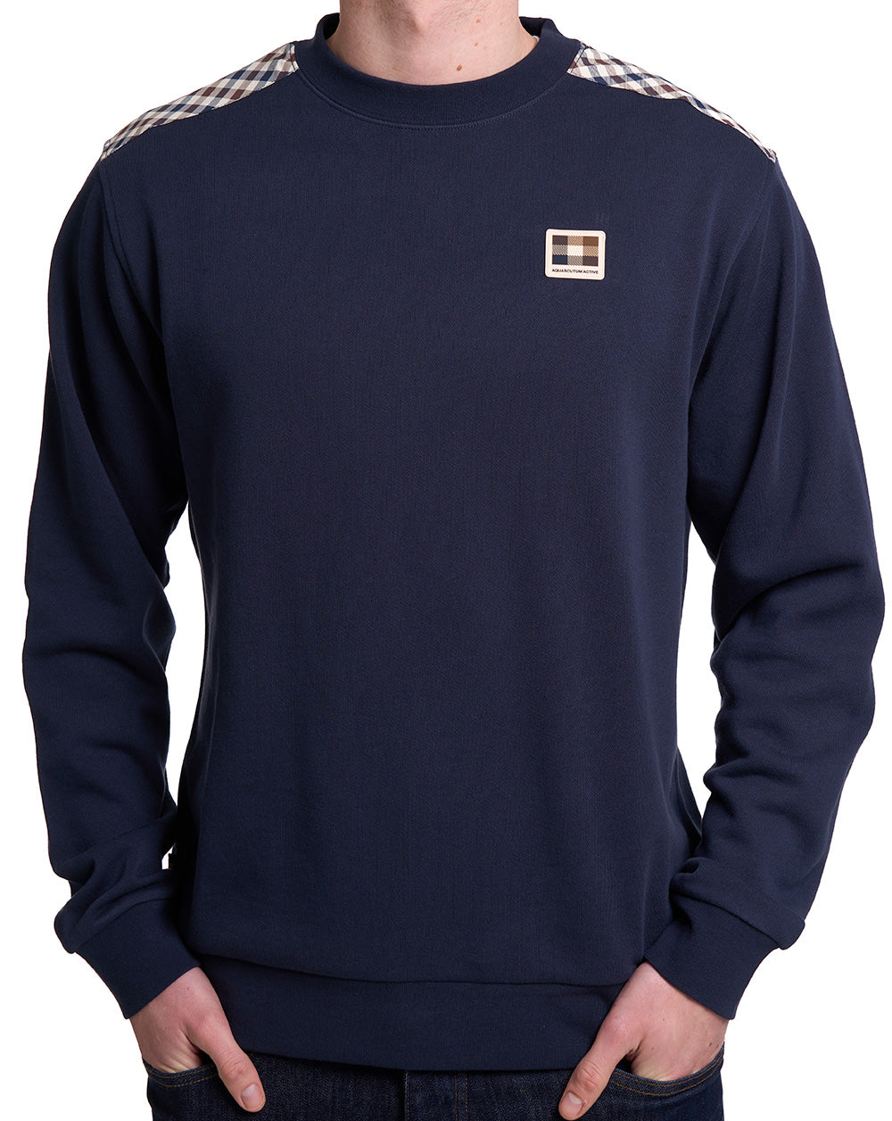 Aquascutum Lamina Crew Sweatshirt Navy