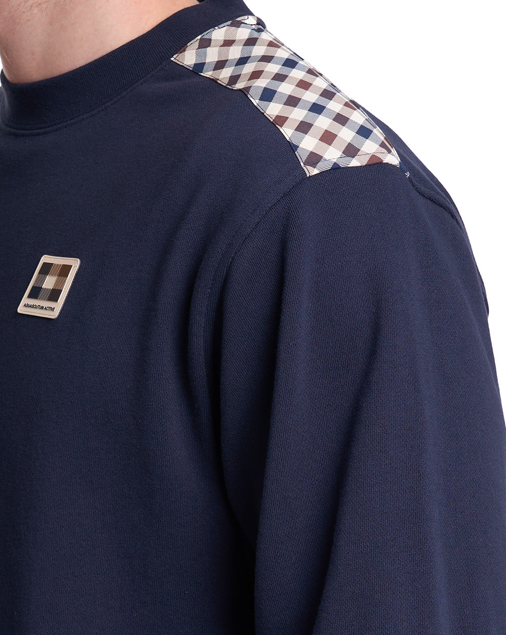 Aquascutum Lamina Crew Sweatshirt Navy
