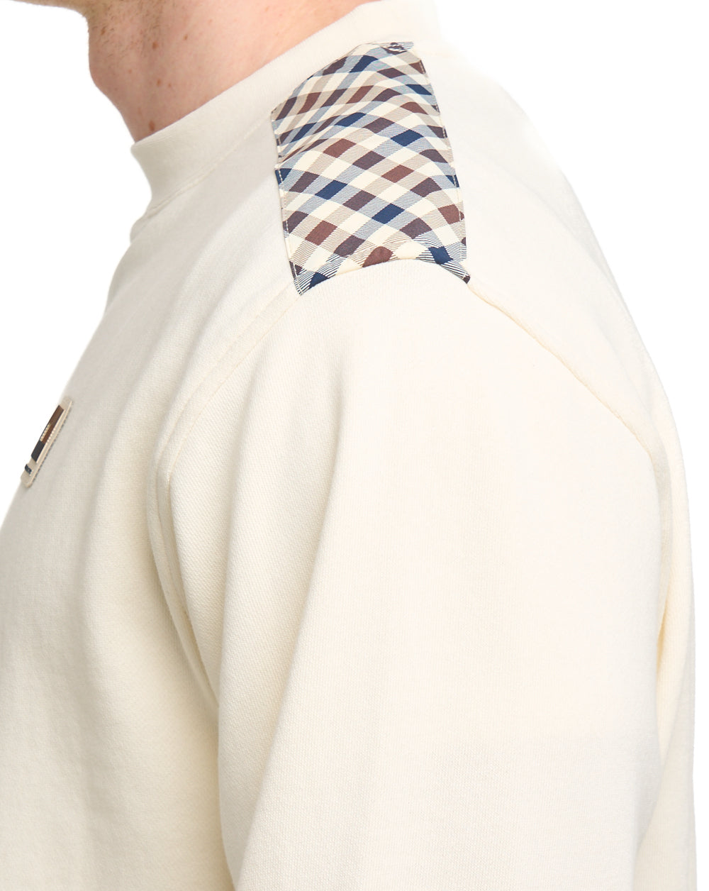 Aquascutum Lamina Crew Sweatshirt Old White