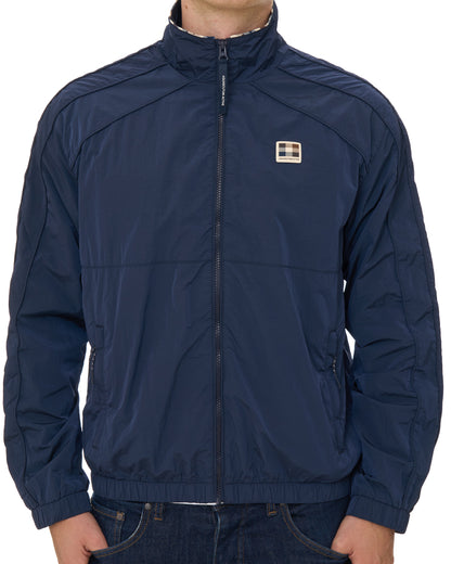 Aquascutum Lightweight Check Trim Jacket Navy