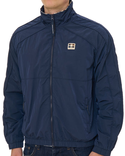 Aquascutum Lightweight Check Trim Jacket Navy