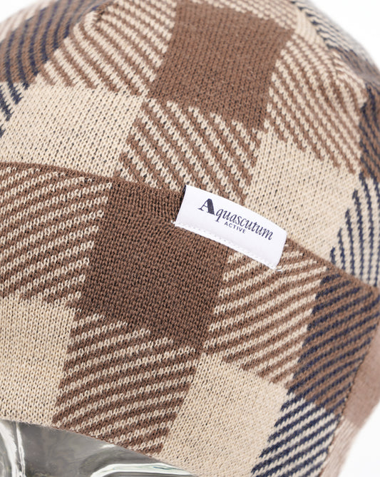 Aquascutum Aquascutum Macro Beanie Club Check