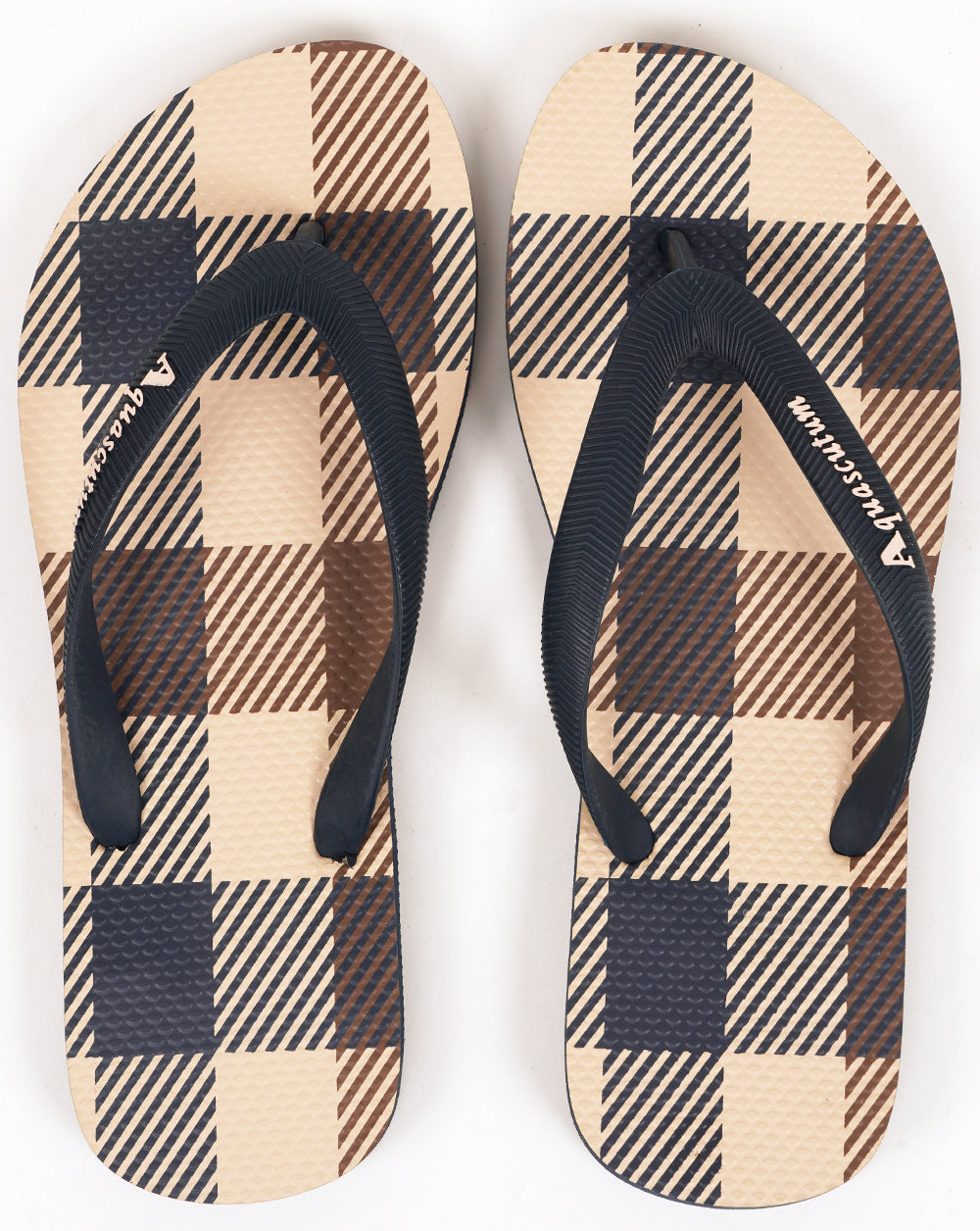 Aquascutum Macro Iconic Flip Flops Navy