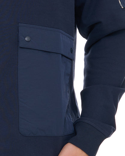 Aquascutum Qtr Zip Stretch Fleece Sweat Navy