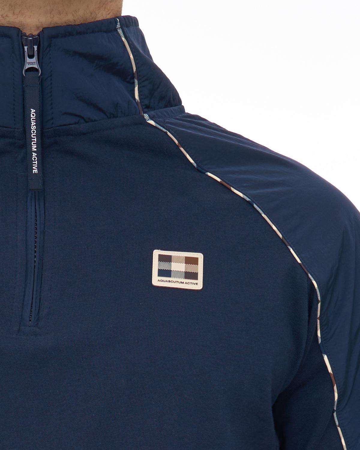 Aquascutum Qtr Zip Tech Sweat Navy