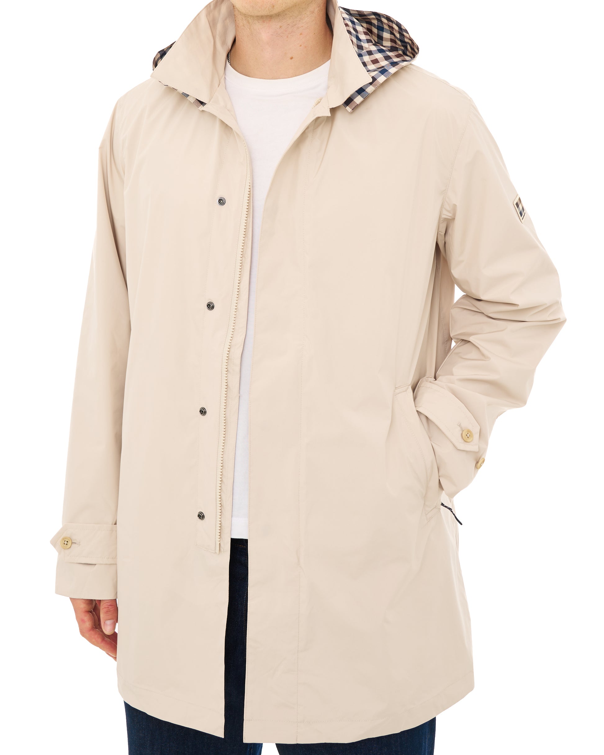 Aquascutum RLG Badge Packable Trench Beige