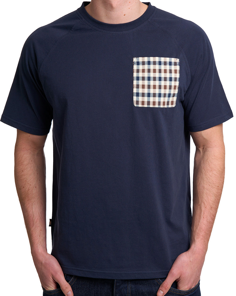 Aquascutum Raglan Pocket T-Shirt Navy