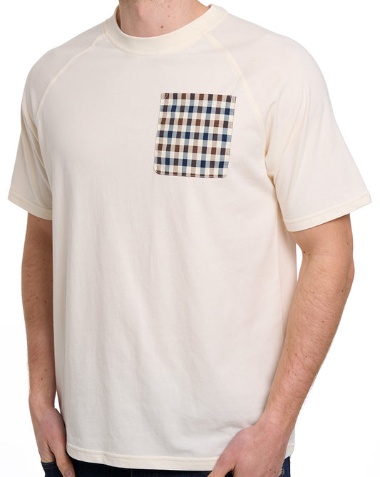 Aquascutum Aquascutum Raglan Pocket T-Shirt Off White