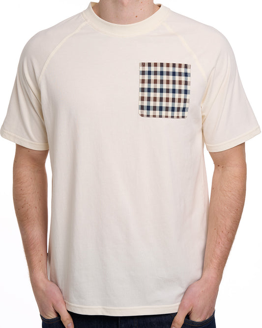Aquascutum Aquascutum Raglan Pocket T-Shirt Off White