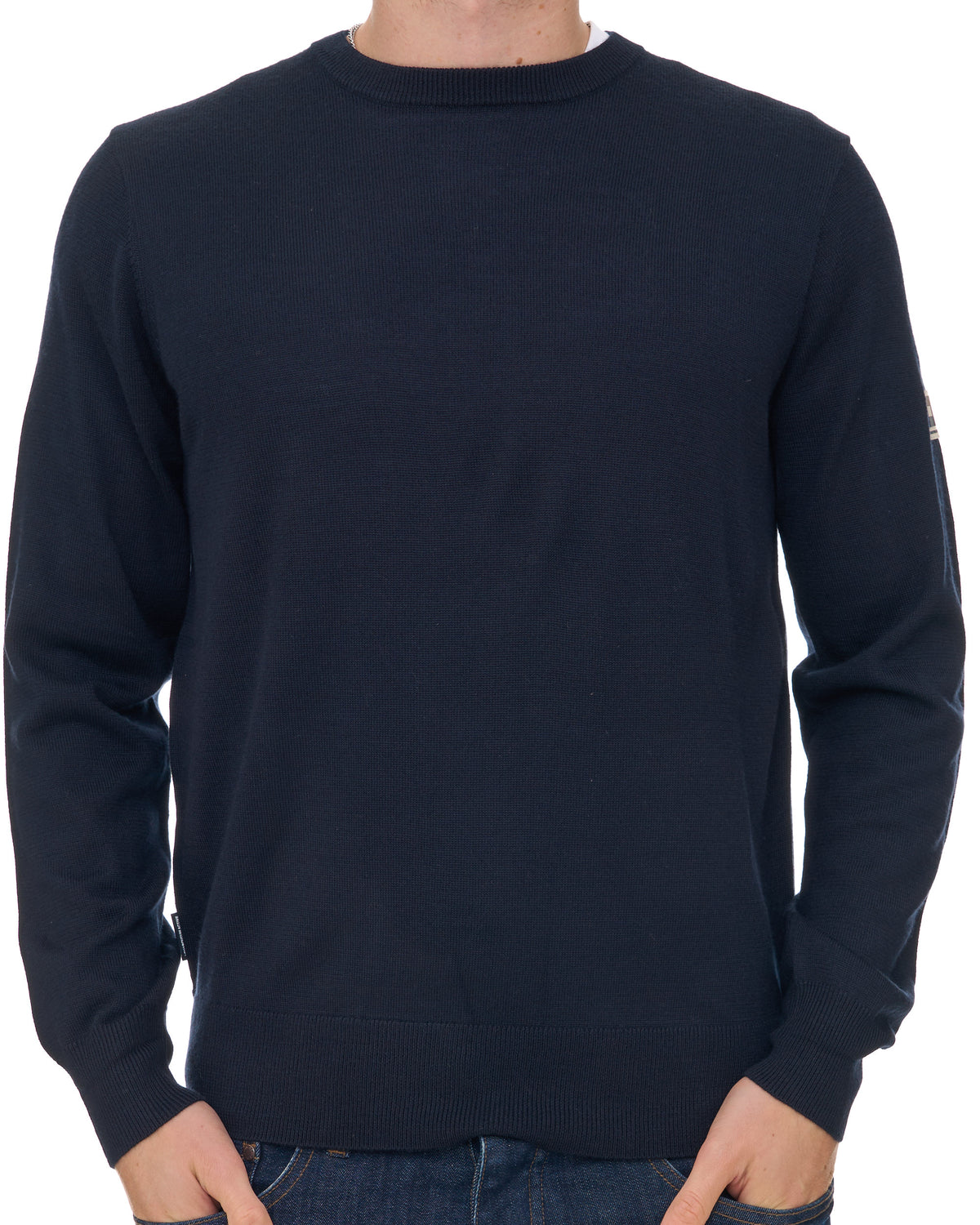 Aquascutum Wool Crew Neck Jumper Navy