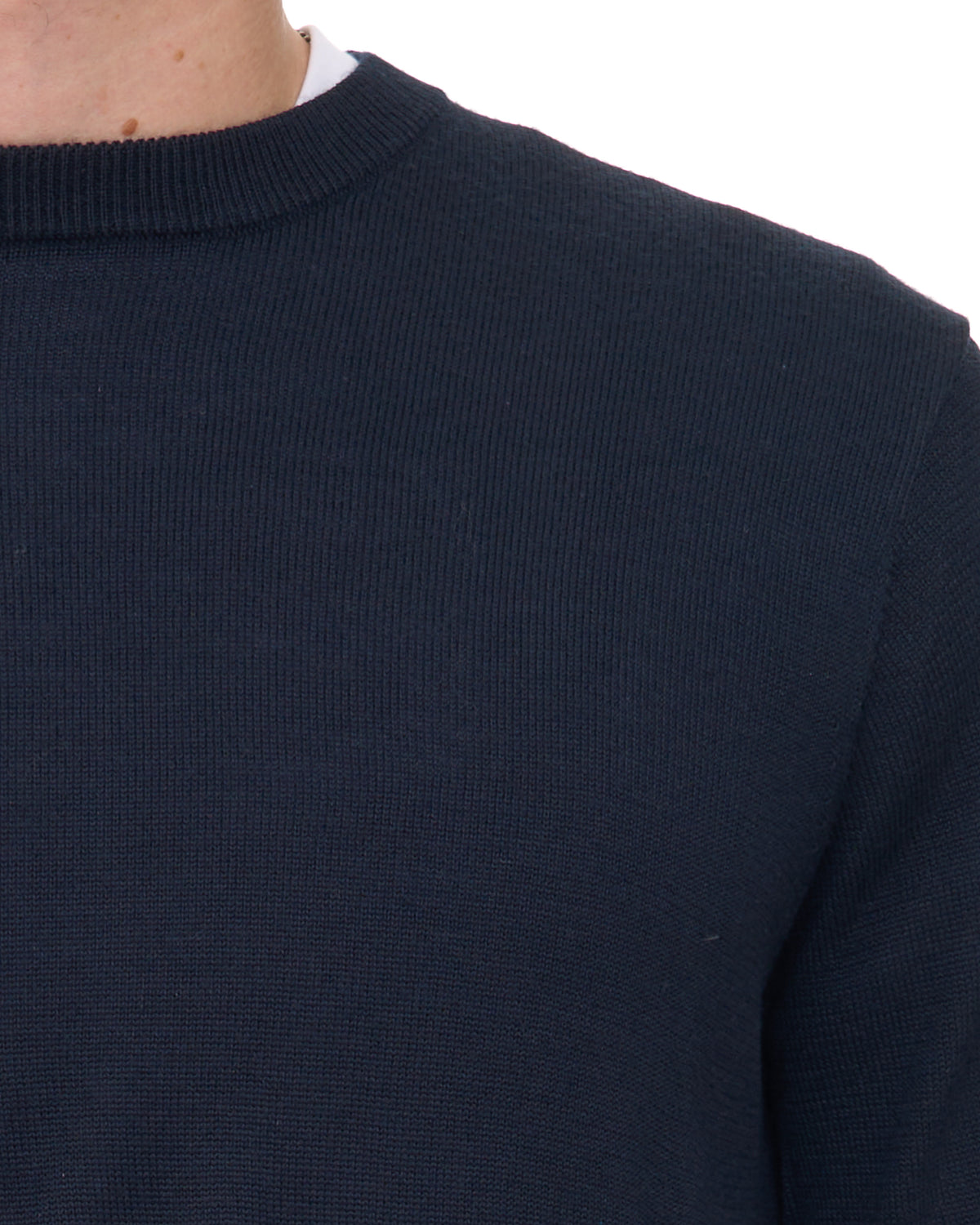 Aquascutum Wool Crew Neck Jumper Navy