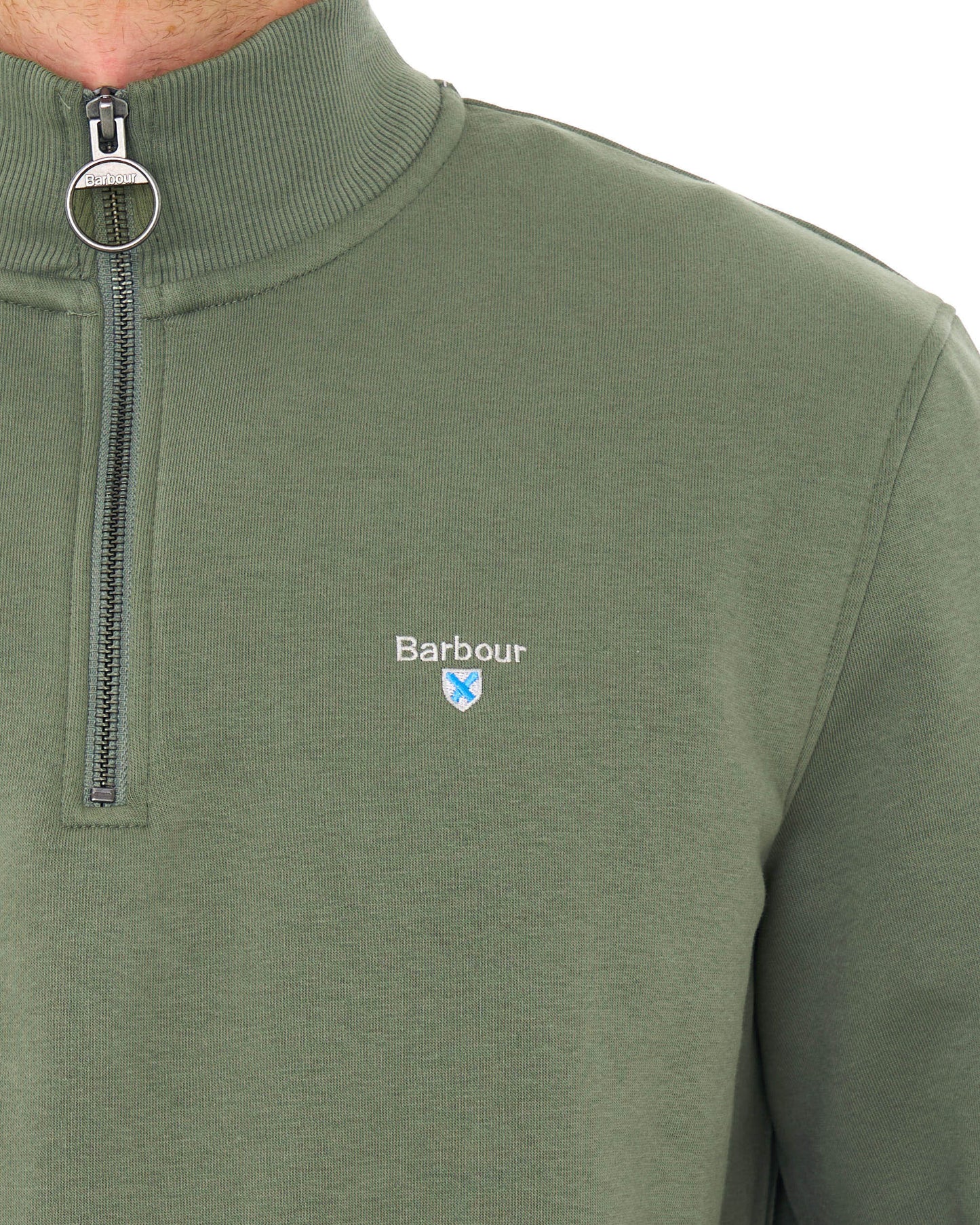 Barbour Desmond Half Zip Sweat Agave Green