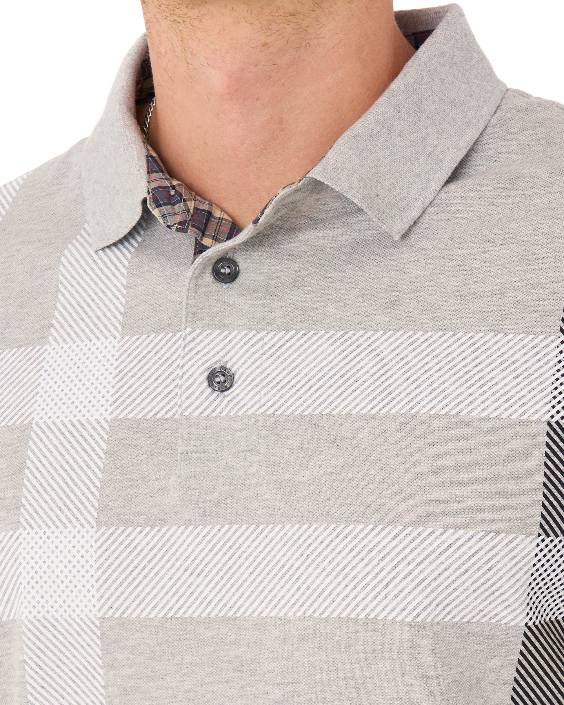 Barbour Blaine Long Sleeve Polo Grey Marl