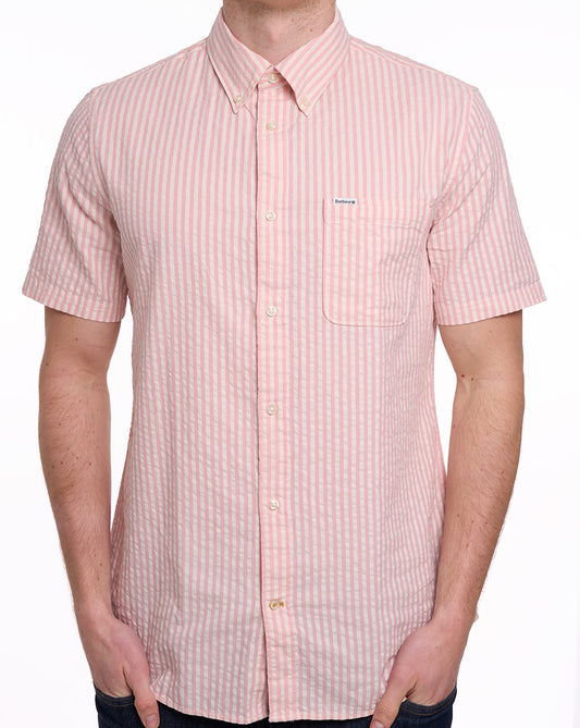 Barbour Barbour Cresswell Seersucker SS Shirt Mineral Pink