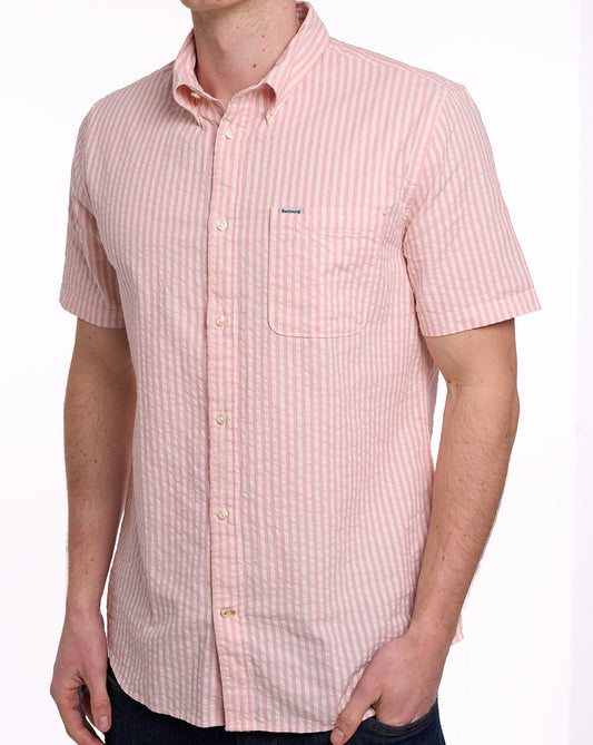 Barbour Barbour Cresswell Seersucker SS Shirt Mineral Pink