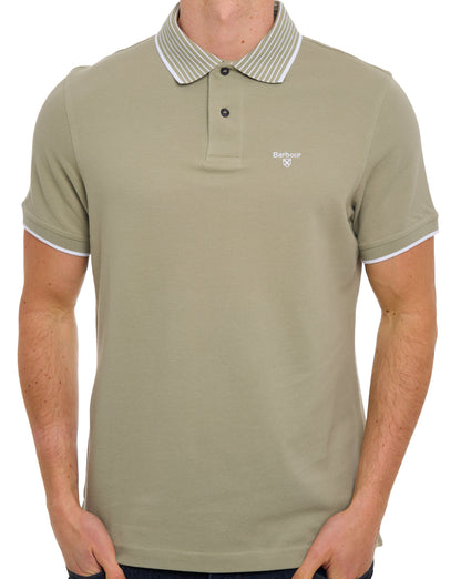 Barbour Denwick Polo Shirt Mineral Green