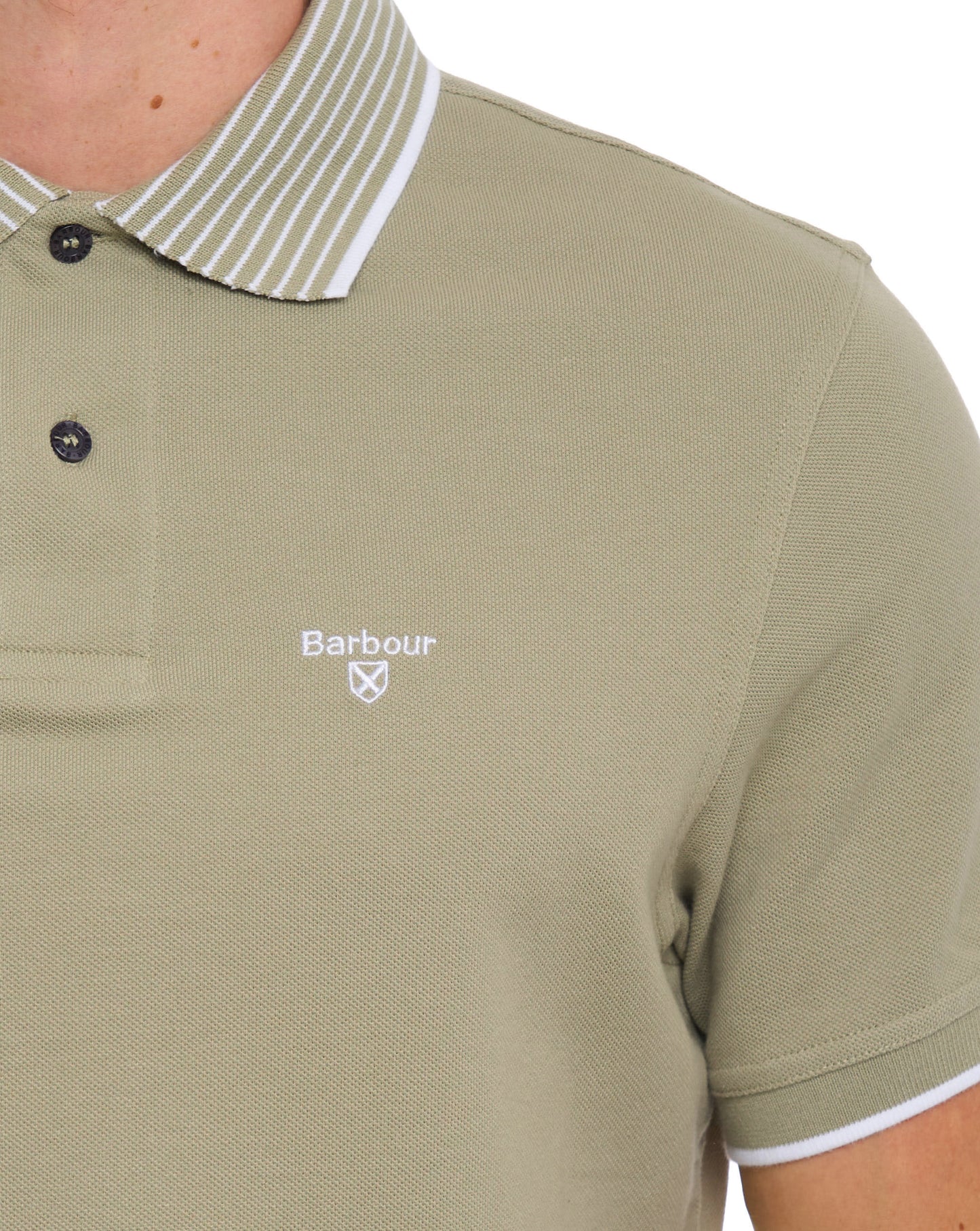 Barbour Denwick Polo Shirt Mineral Green