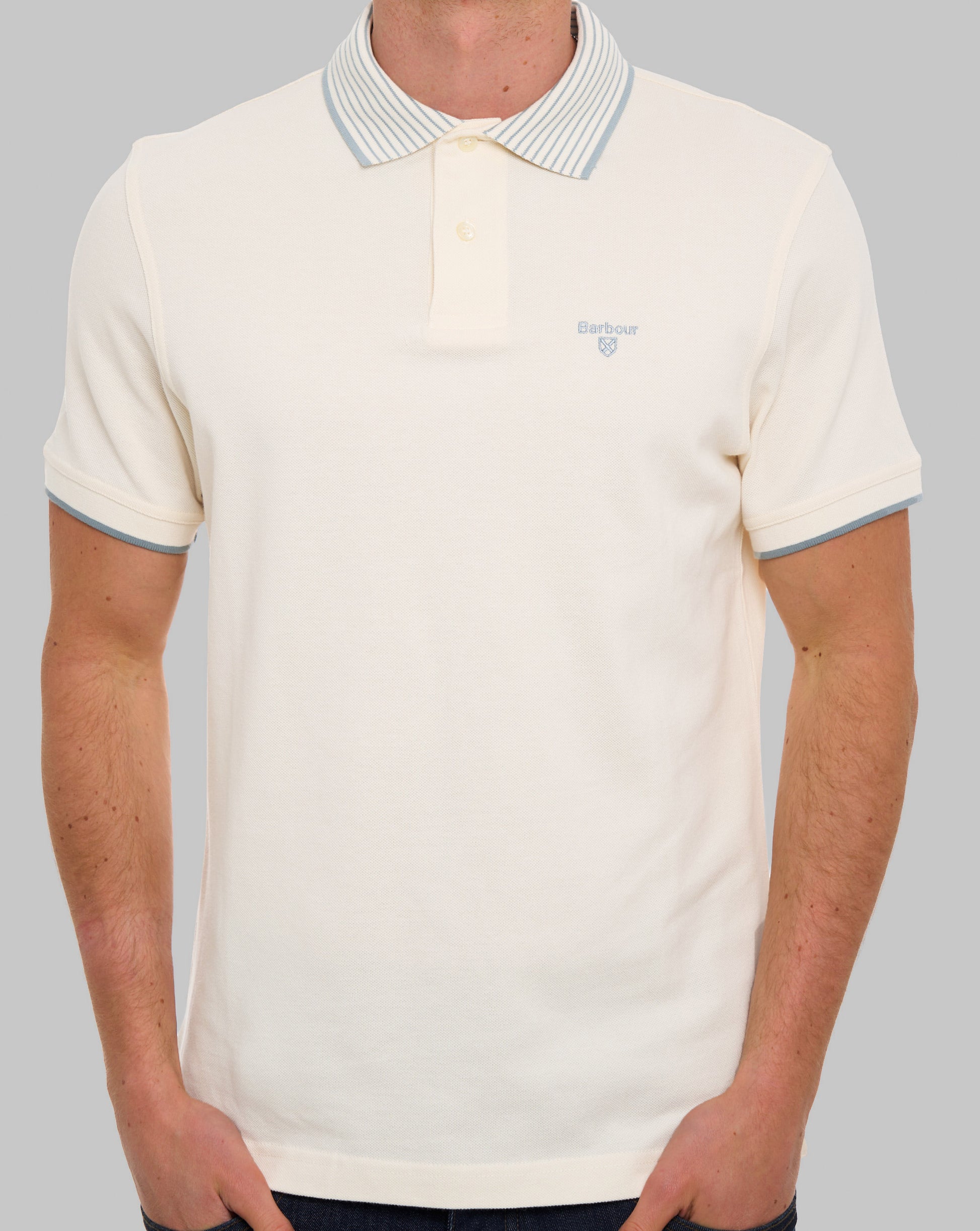 Barbour Denwick Polo Shirt Whisper White