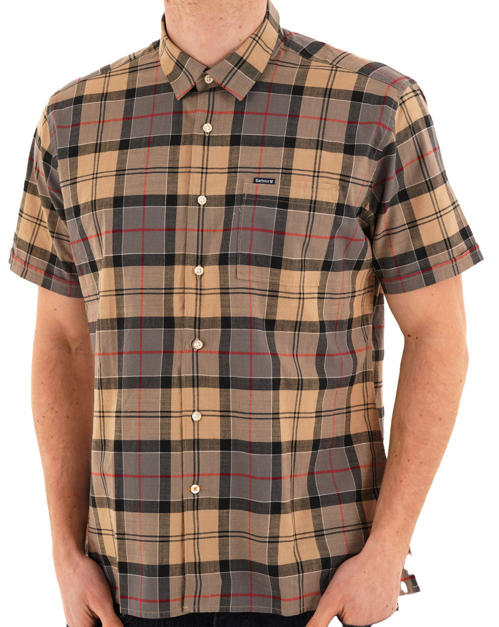 Barbour Gordon Sommer-Hemdkleid, Kurzarm, Tartan