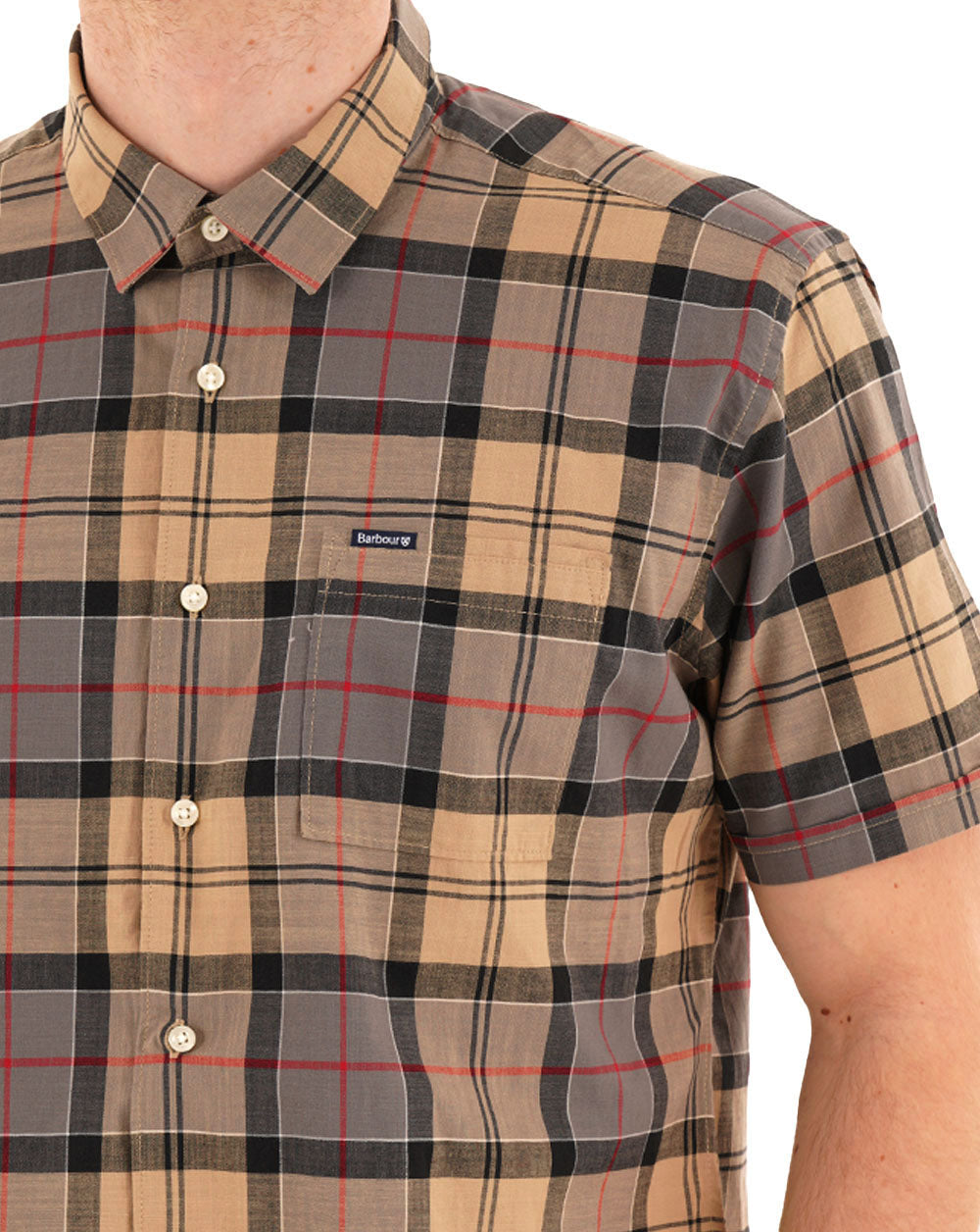 Barbour Gordon Sommer-Hemdkleid, Kurzarm, Tartan