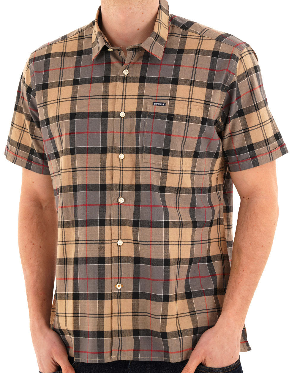 Barbour Gordon Sommer-Hemdkleid, Kurzarm, Tartan