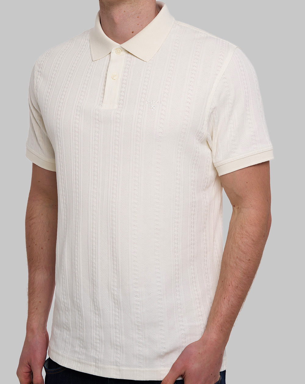 Barbour Harwell Tailored Polo Shirt Whisper White