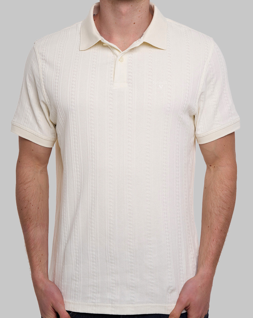 Barbour Harwell Tailored Polo Shirt Whisper White