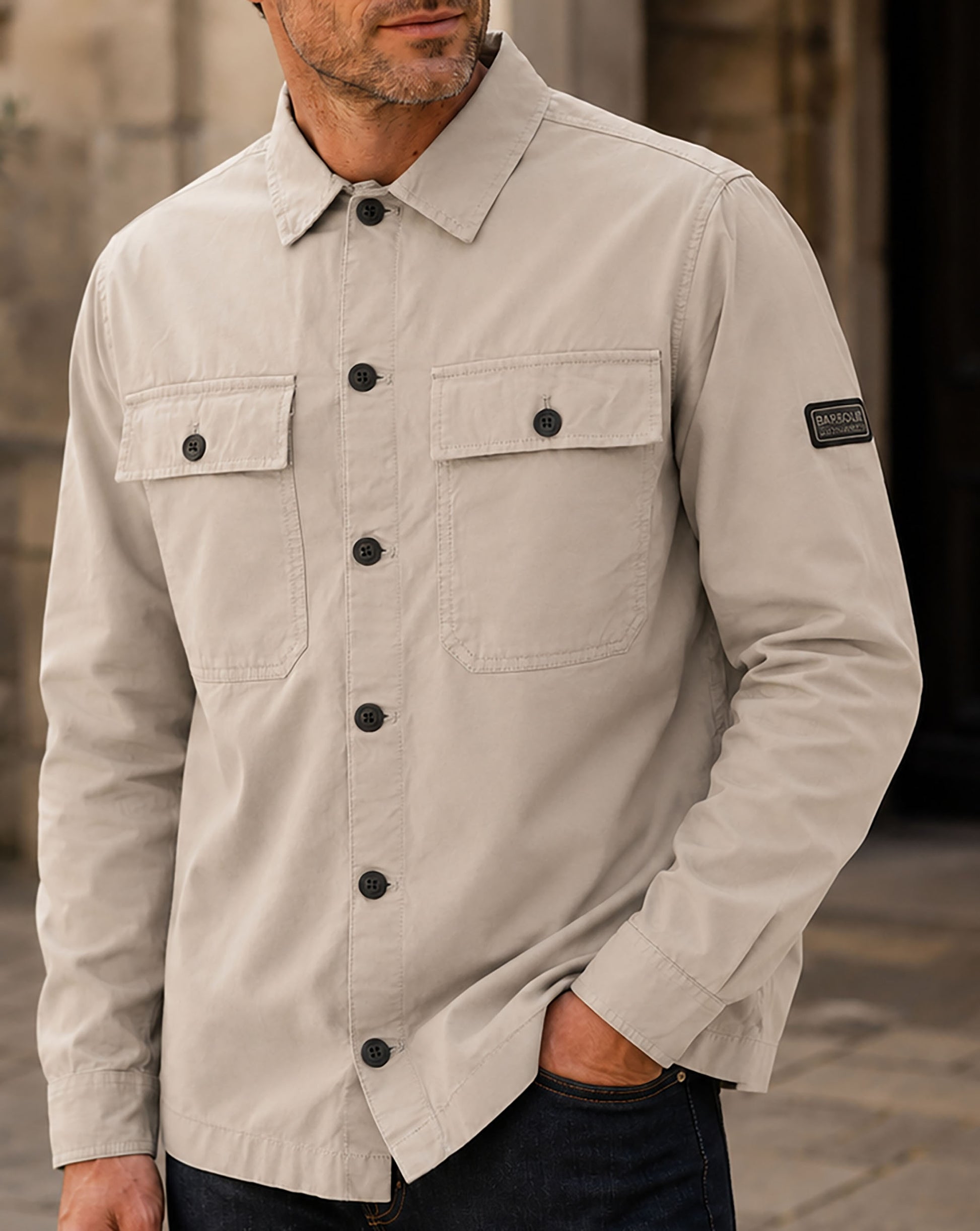 Barbour International Arlo Overshirt Concrete