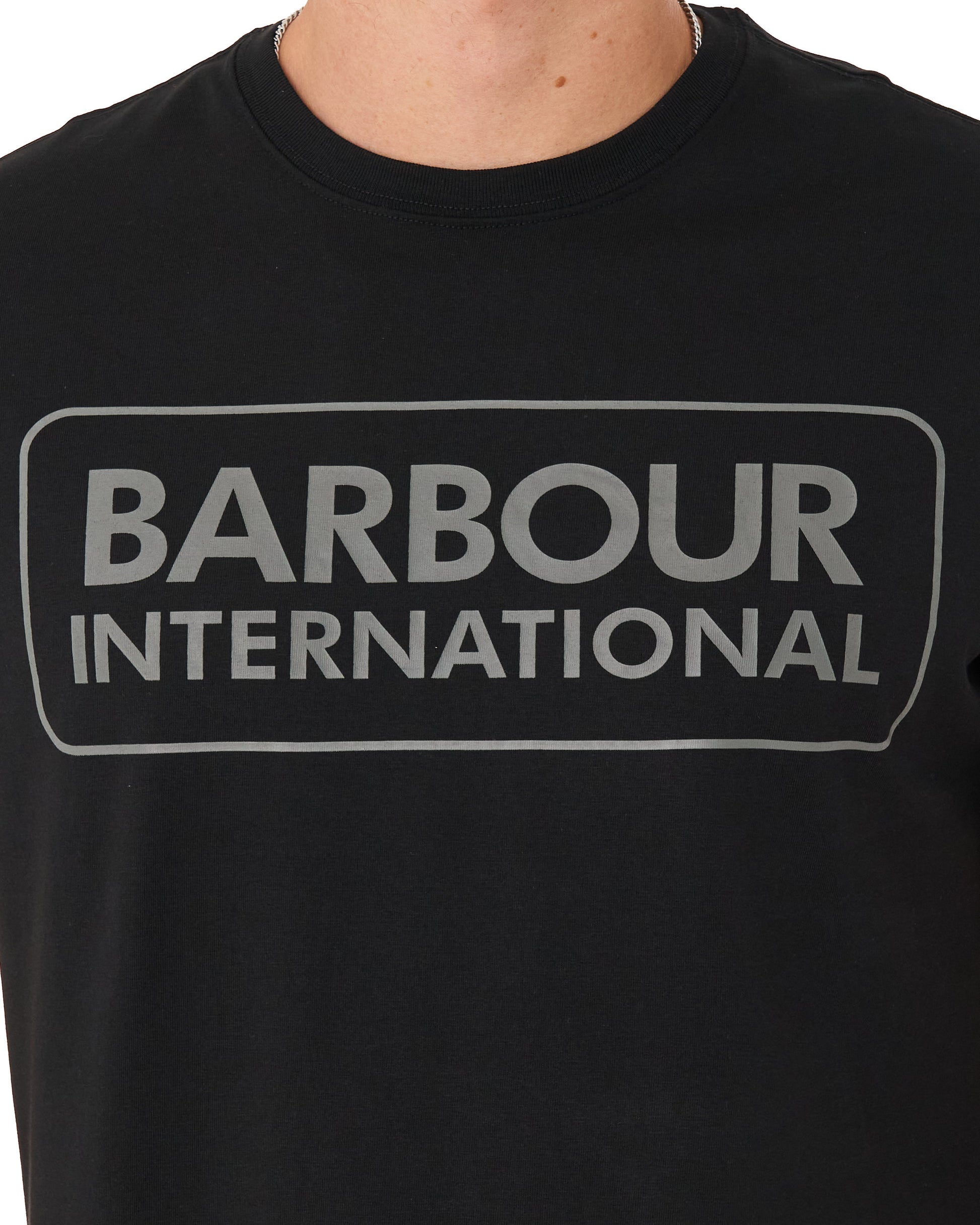 Barbour International Block Logo T Shirt Black