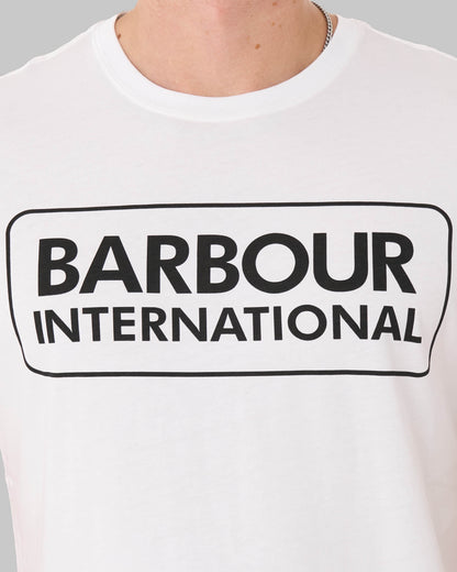 Barbour International Block Logo T Shirt White