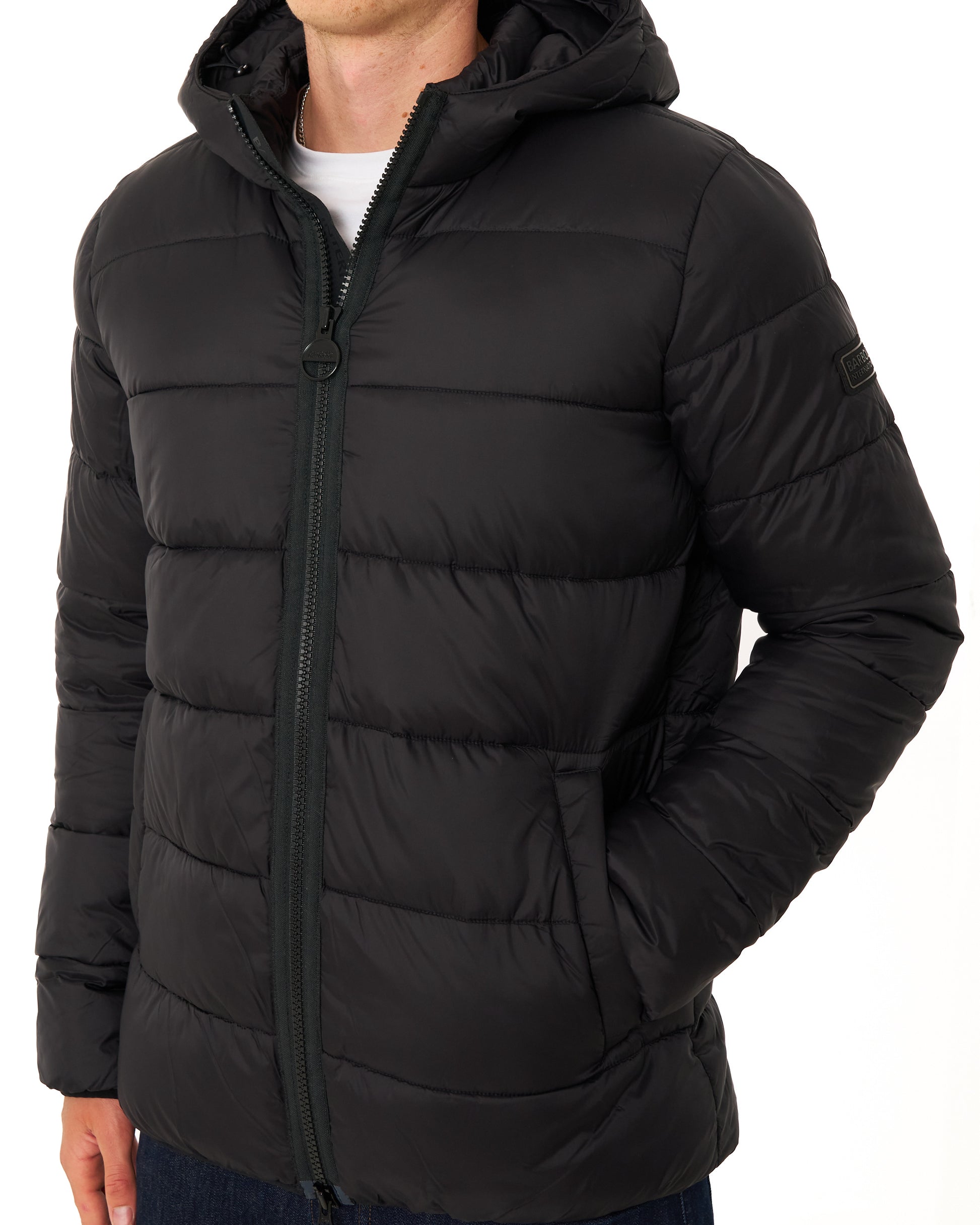 Barbour International Bobber Puffer Jacket Black