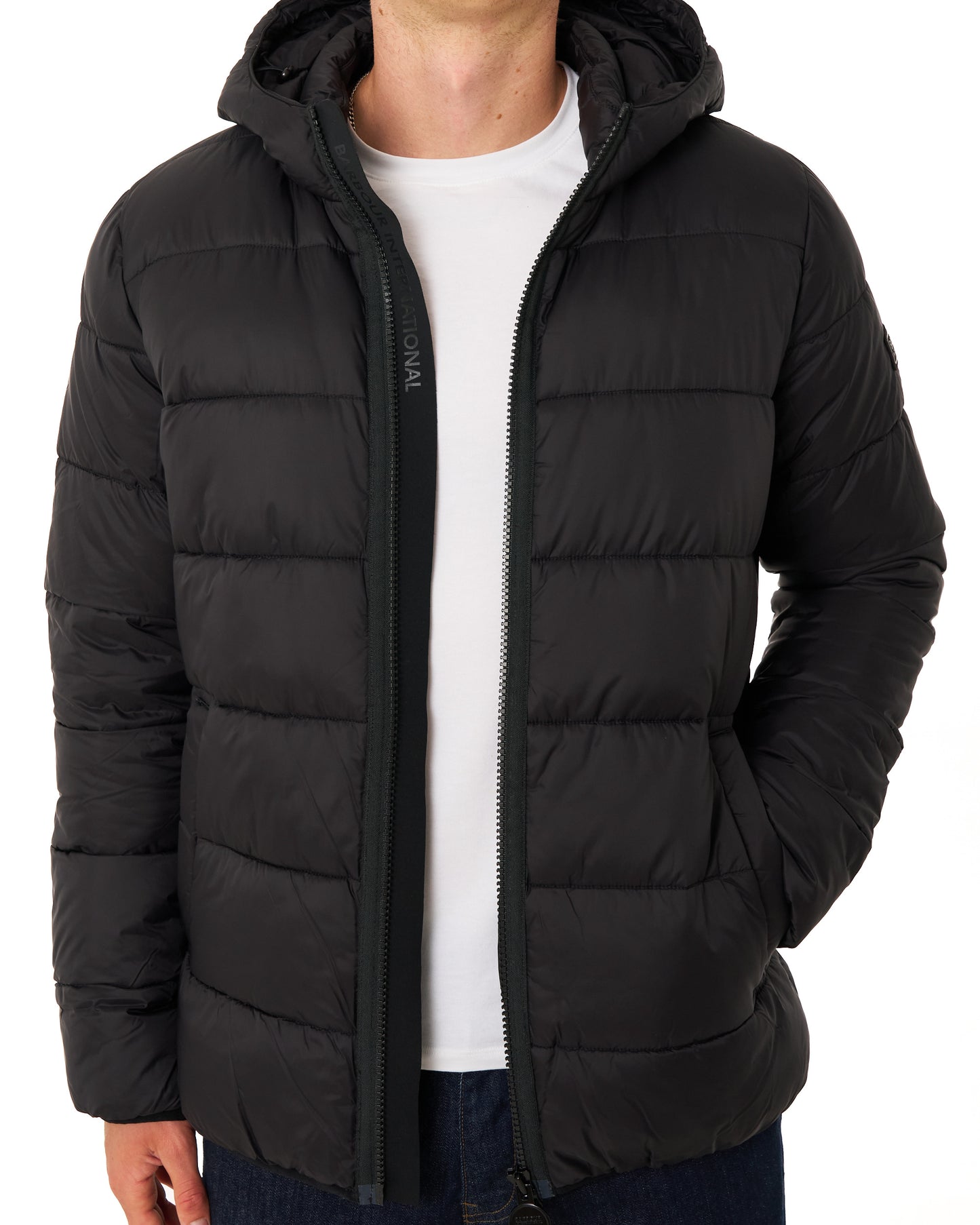 Barbour International Bobber Puffer Jacket Black