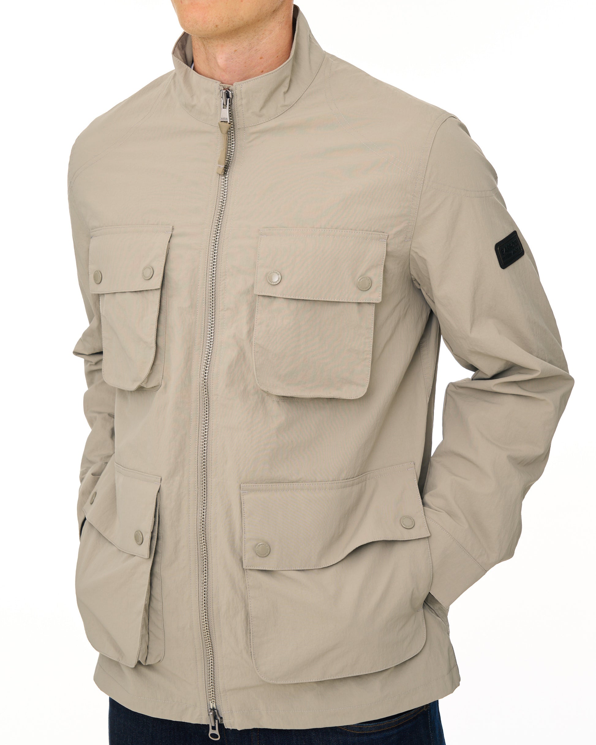 Barbour International Course Showerproof Jacket Concrete