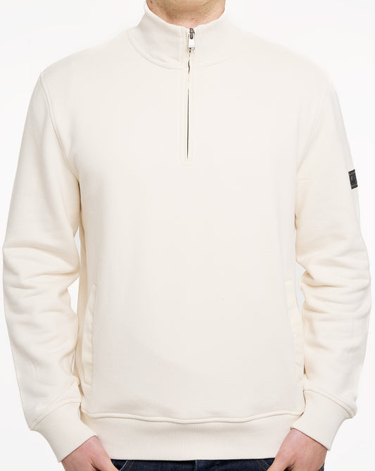 Barbour International Ehan Half Zip Sweatshirt, Flüsterweiß