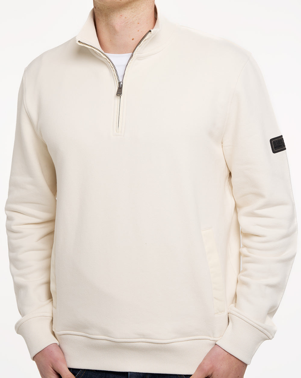 Barbour International Ehan Half Zip Sweatshirt, Flüsterweiß