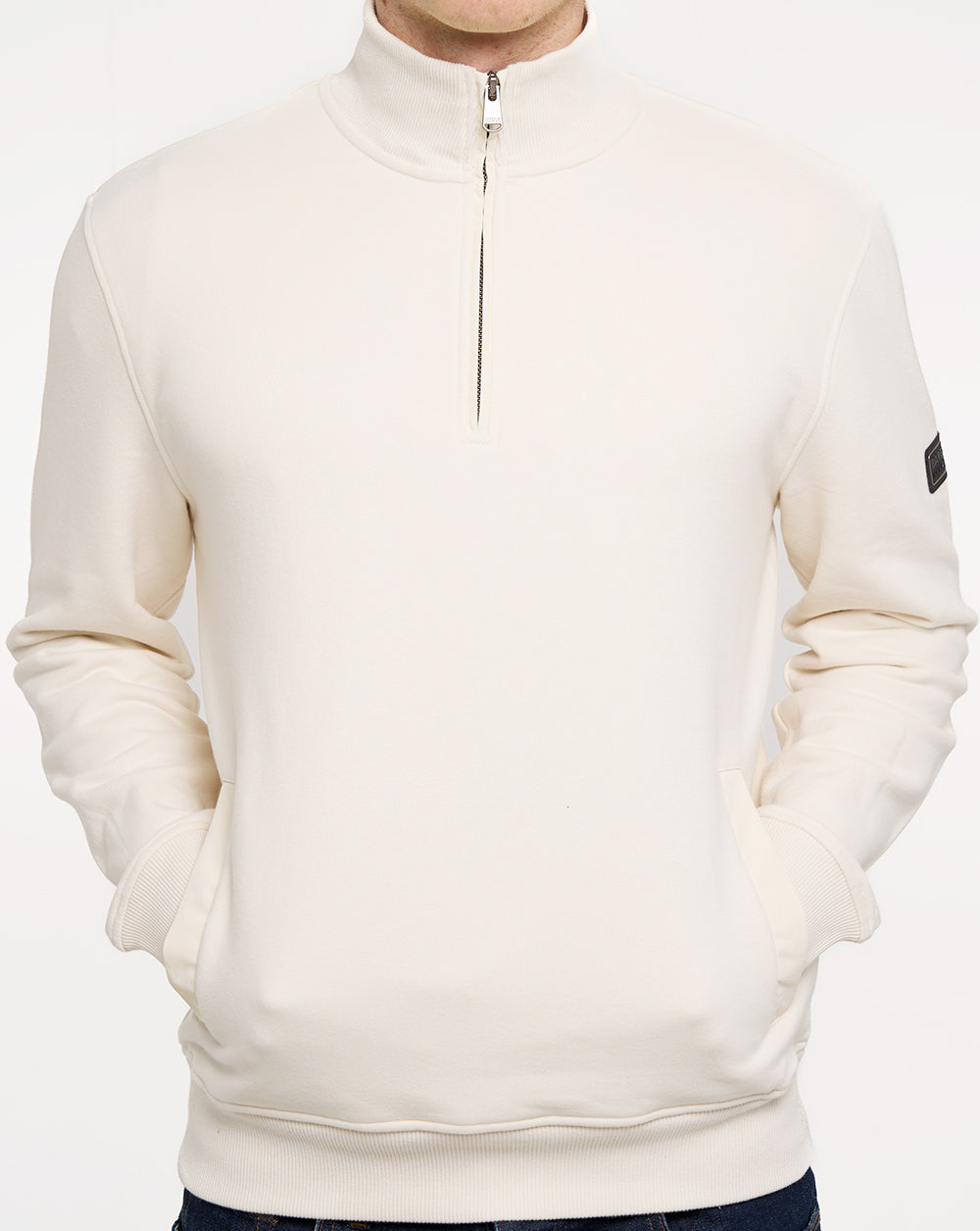 Barbour International Ehan Half Zip Sweatshirt, Flüsterweiß