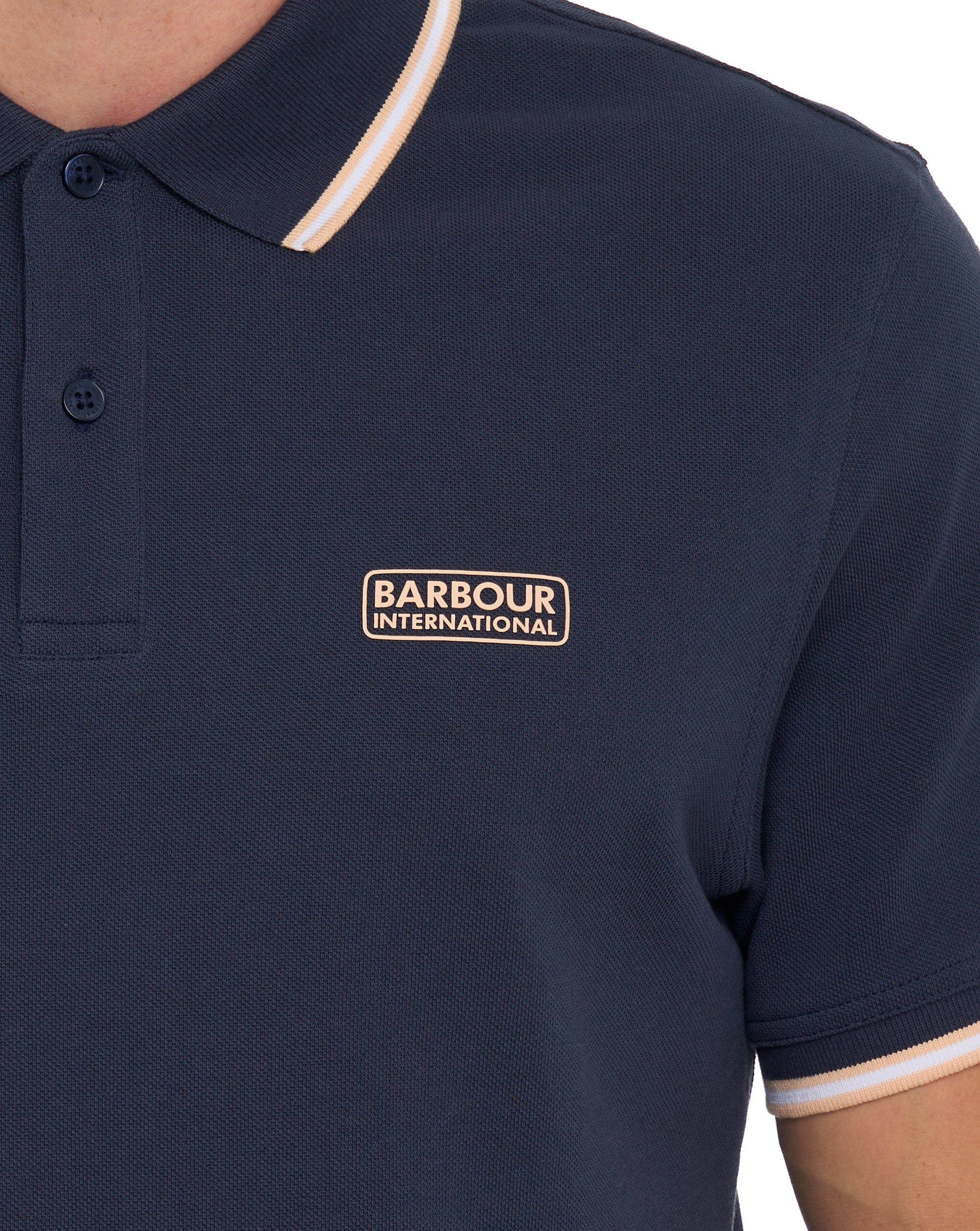 Barbour International Evan Tipped Polo Shirt Oxford Navy