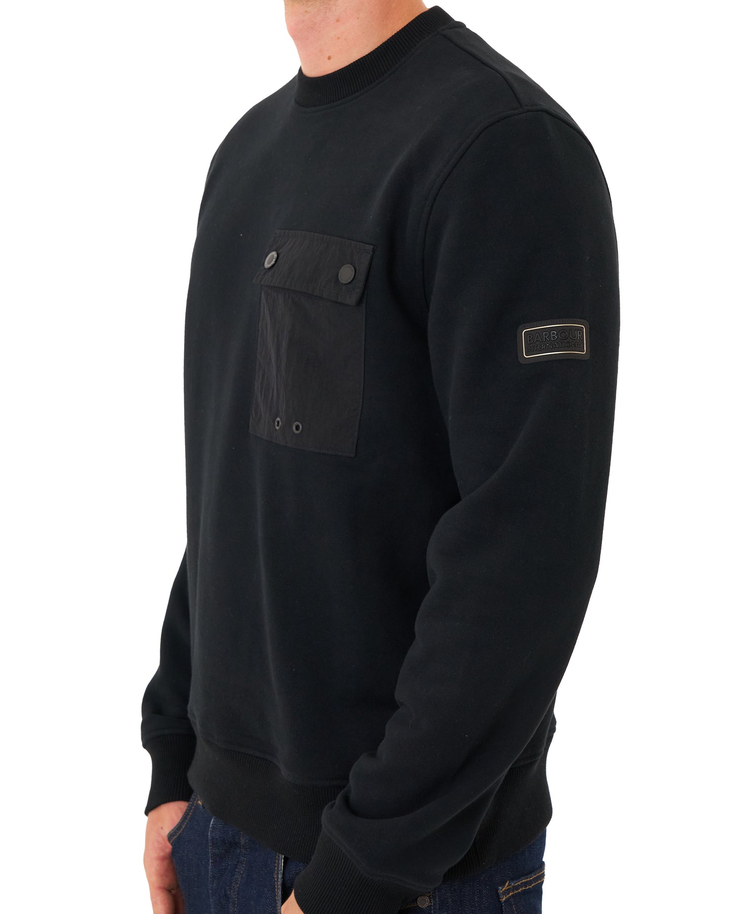 Barbour International Inline Crew Sweat Black