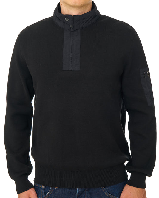 Barbour International Barbour International Inline Half Zip Jumper Black