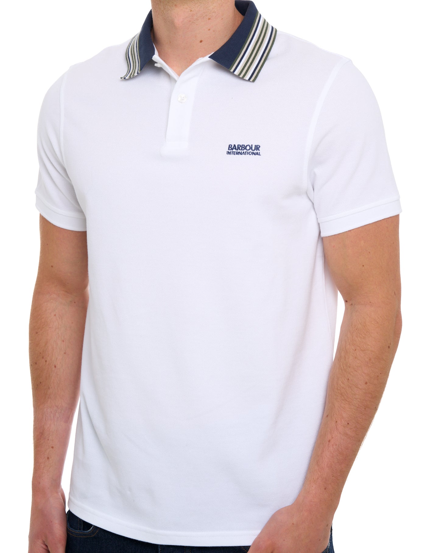 Barbour International Neville Tipped Polo Shirt White