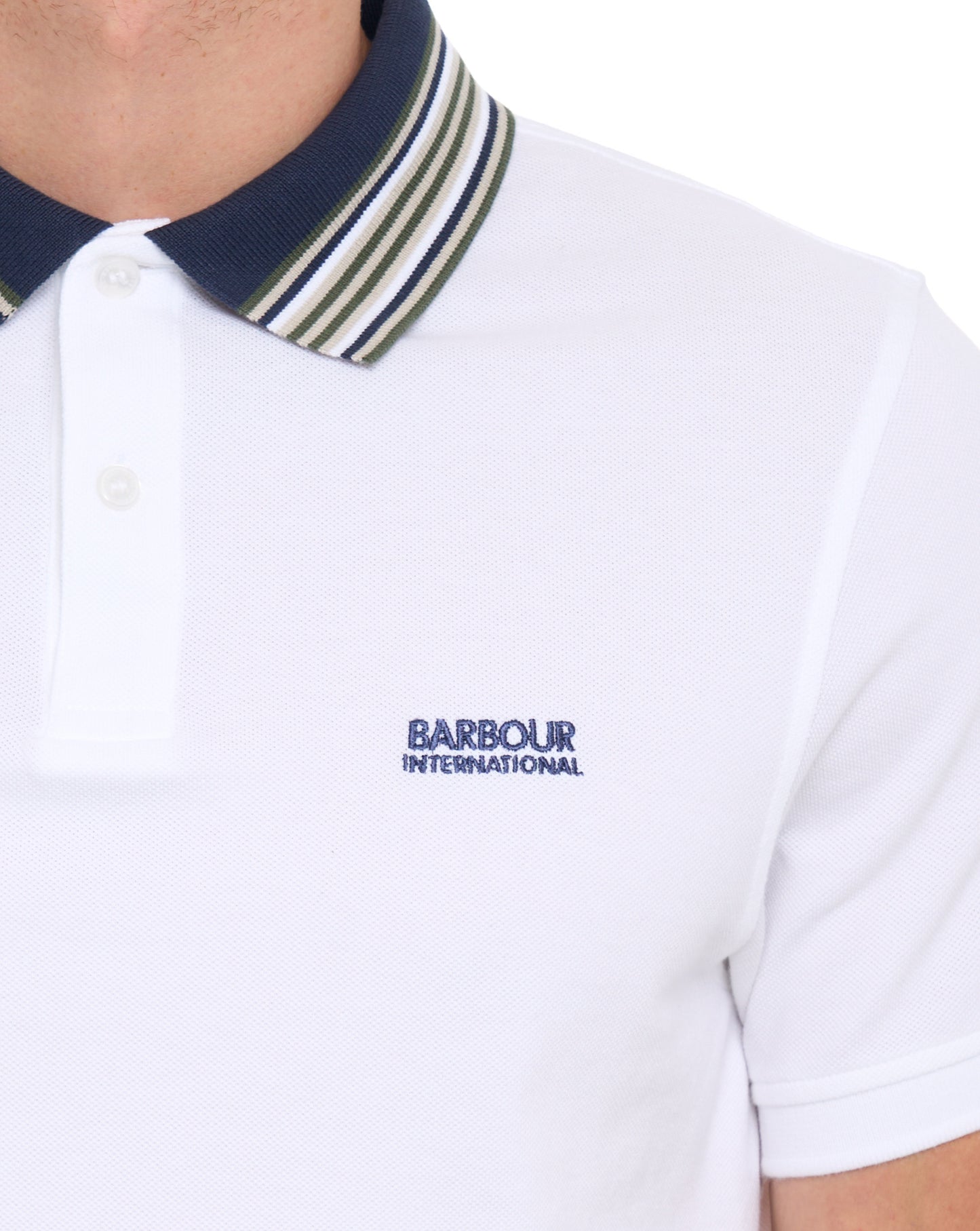 Barbour International Neville Tipped Polo Shirt White