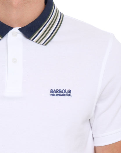 Barbour International Neville Tipped Polo Shirt White