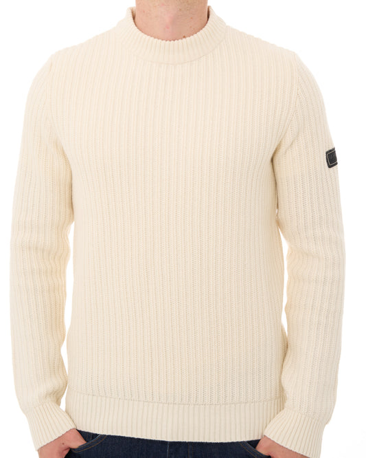 Barbour International Barbour International Oxham Crew Jumper Whisper White
