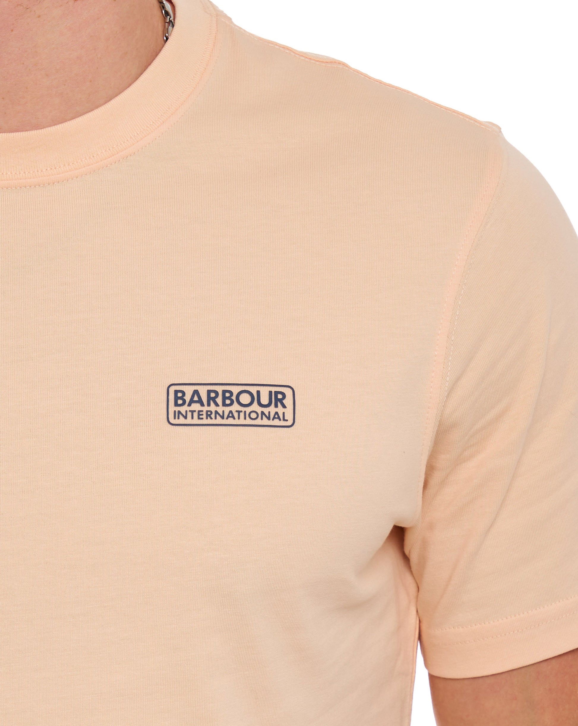 Barbour International Small Logo T Shirt Bleached Apricot
