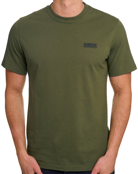 Barbour International T-Shirt mit kleinem Logo, Kabeloliv