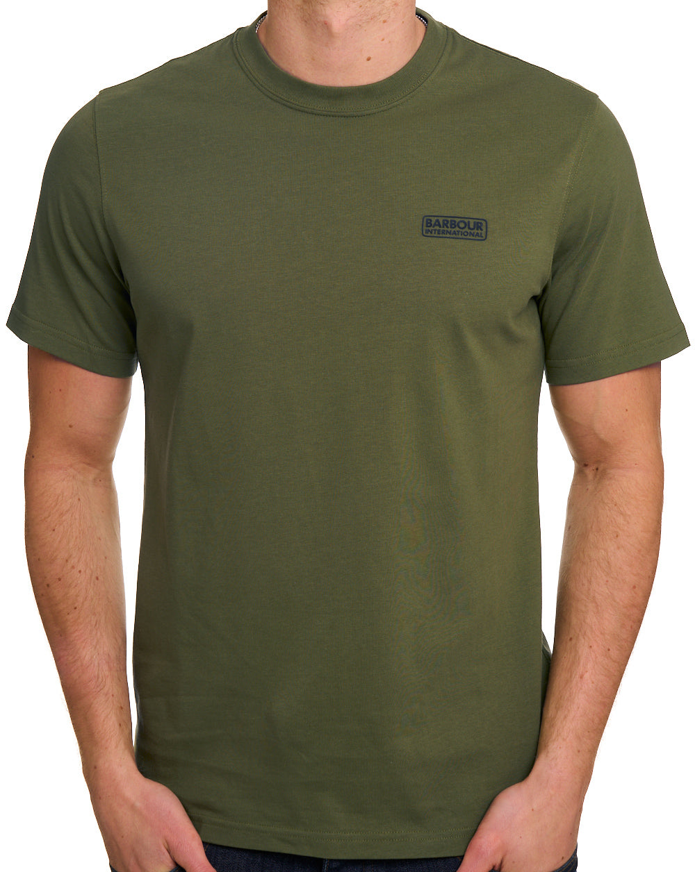 Barbour International T-Shirt mit kleinem Logo, Kabeloliv
