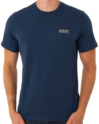 Barbour International Small Logo T Shirt Navy Blazer